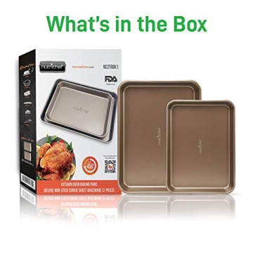 NutriChef Nonstick Baking Sheet Pans - Perfect for All