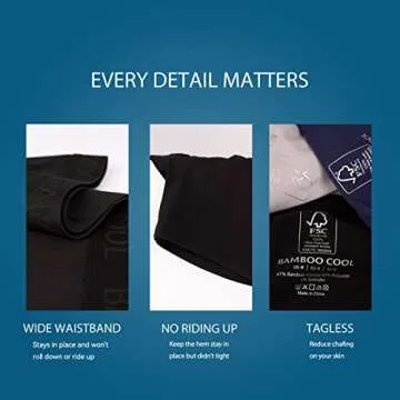 Soft and Breathable BAMBOO COOL Men's Boxer Briefs 4 Pack