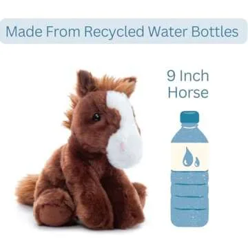 The Petting Zoo Floppy Horse Stuffed Animal Plushie, Gifts for Kids, Wild Onez Wildlife Animals, Horse Plush Toy 9 inches