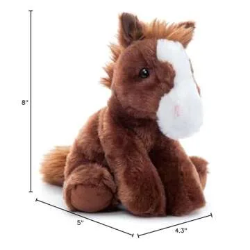 The Petting Zoo Floppy Horse Stuffed Animal Plushie, Gifts for Kids, Wild Onez Wildlife Animals, Horse Plush Toy 9 inches