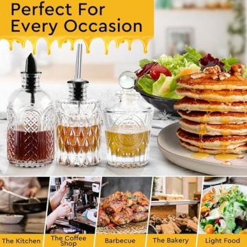 INFTYLE Syrup Bottle Set - Stylish Dispensers for All Syrups