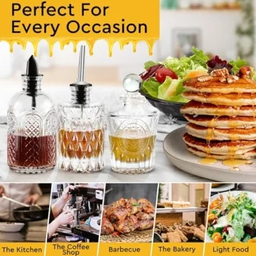 INFTYLE Syrup Bottle Set - Stylish Dispensers for All Syrups