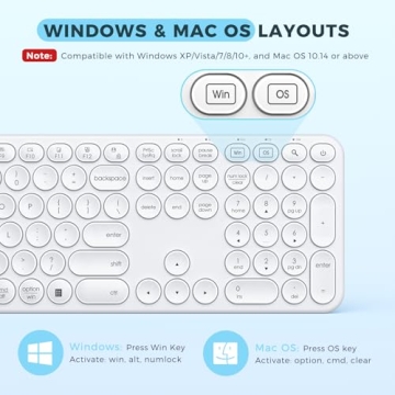 seenda Wireless Keyboard and Mouse Combo for Quiet Workspaces