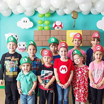 24pcs Mario Birthday Party Supplies, Mario Party Decorations Party Silicone Bracelets