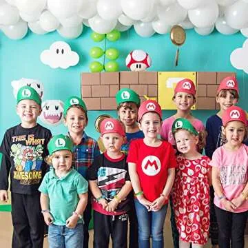 24pcs Mario Birthday Party Supplies, Mario Party Decorations Party Silicone Bracelets