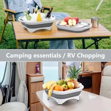 Multifunctional Collapsible Cutting Board For Kitchen and Camping