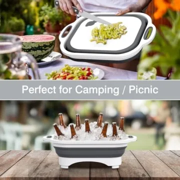 Multifunctional Collapsible Cutting Board For Kitchen and Camping