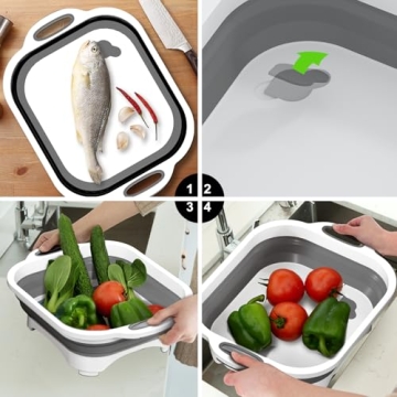 Multifunctional Collapsible Cutting Board For Kitchen and Camping