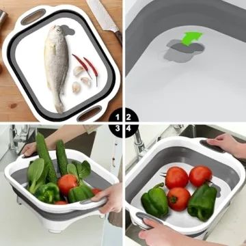 Multifunctional Collapsible Cutting Board For Kitchen and Camping
