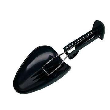 Happyupcity 2 Pairs Professional Adjustable Black Men Size Shoes Stretcher Practical Portable Keep Shape Shoe Trees Support Shape Plastic Boot Holder Shaper with Tension Metal Spring