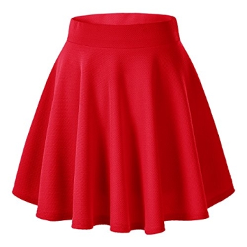 Stylish Women's Basic Versatile Stretchy Flared Skater Skirt