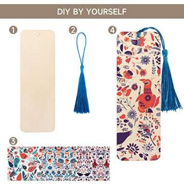 Wood Blank Bookmarks DIY Craft Set for Unique Personal Touch