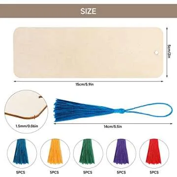 Wood Blank Bookmarks DIY Craft Set for Unique Personal Touch