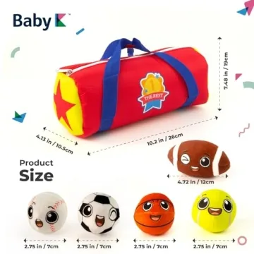 BABY K My First Sports Bag with 5 Soft Plush Balls for Baby