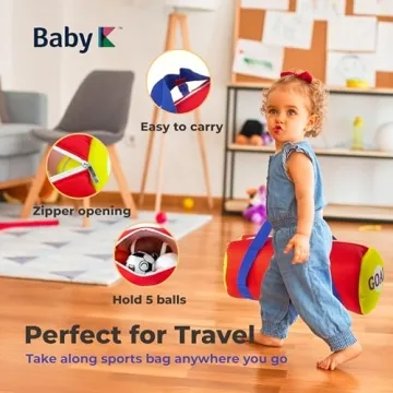 BABY K My First Sports Bag with 5 Soft Plush Balls for Baby