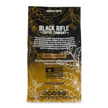 Black Rifle Coffee Company, AK-47 Espresso,100% Arabica Coffee,Colombian Supremo Roasted Dark, Whole...