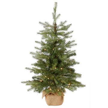 Nordic Spruce Mini Christmas Tree with White Lights