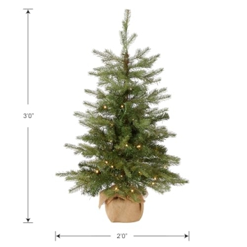 Nordic Spruce Mini Christmas Tree with White Lights