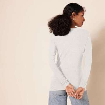 Essential Women's Long Sleeve Crewneck T-Shirt in Grey