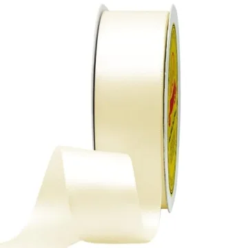 Buy LEEQE Double Face Ivory Satin Ribbon for Elegant Gift Wrapping