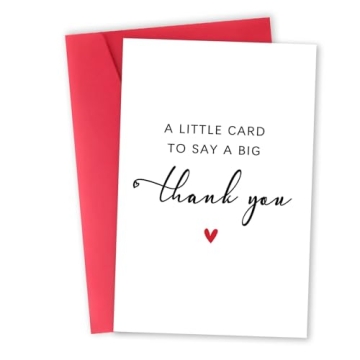 Zyulin Simple Thank You Card, Funny Thank You Card for Men Women, Thank You Gifts Card for Teacher B...