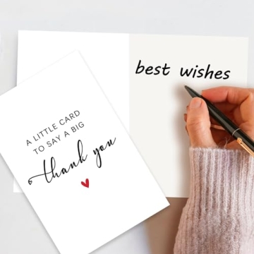 Zyulin Simple Thank You Card, Funny Thank You Card for Men Women, Thank You Gifts Card for Teacher Boss, A Little Card to Say A Big Thank You