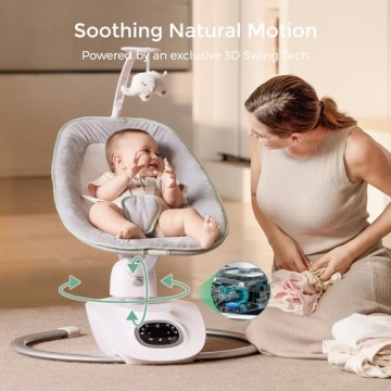 Momcozy CocoSway Electric Baby Swing - 6 Motions