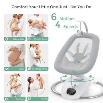 Momcozy CocoSway Electric Baby Swing - 6 Motions