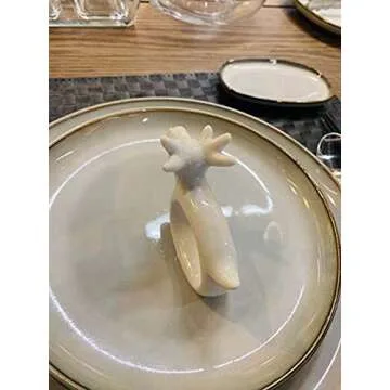 Porcelain Deer Napkin Rings for Holiday Table Decor