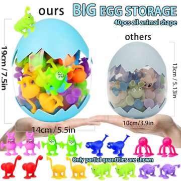 CreateView Bath Toys for Kids Toddlers Suction Cup Toys Animals Suction Sensory Toys Family Game Pre...