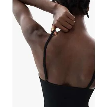 PUMIEY Women's Seamless Spaghetti Strap Bodysuit