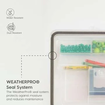 IRIS USA File Box Clear Organizer with Stackable Design