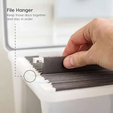 IRIS USA File Box Clear Organizer with Stackable Design