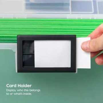 IRIS USA File Box Clear Organizer with Stackable Design