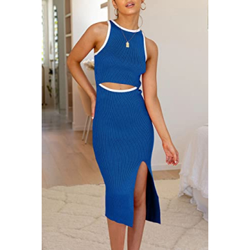 Stylish PRETTYGARDEN Women's Summer Midi Bodycon Dress
