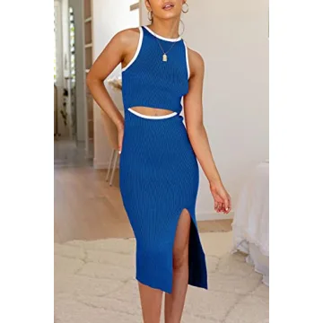 Stylish PRETTYGARDEN Women's Summer Midi Bodycon Dress
