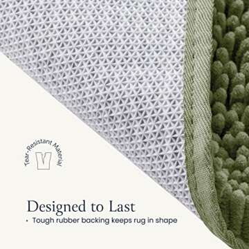 BELADOR Bathroom Rugs Sets 2 Piece- Plush Bath Mat Set Quick-Dry Soft Chenille Bathroom Mat with Rubber Backing, Absorbent Bathroom Rug Set, Washable Bath Rugs for Bathroom- Bath Mats 24x17 + 30x20