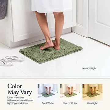BELADOR Bathroom Rugs Sets 2 Piece- Plush Bath Mat Set Quick-Dry Soft Chenille Bathroom Mat with Rubber Backing, Absorbent Bathroom Rug Set, Washable Bath Rugs for Bathroom- Bath Mats 24x17 + 30x20