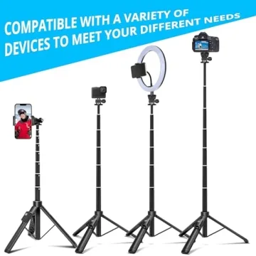 BZE 62 Inch Selfie Stick Tripod with Wireless Remote