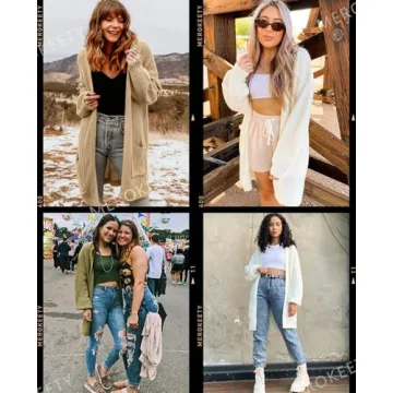 Cozy MEROKEETY Women's Oversized Cardigan for Fall