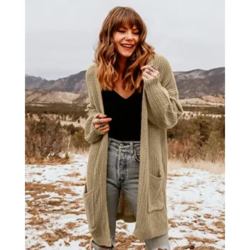 Cozy MEROKEETY Women's Oversized Cardigan for Fall