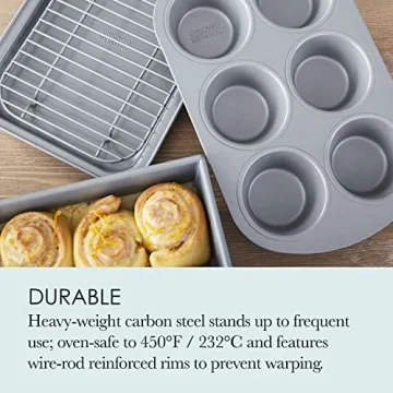 Non-Stick Toaster Oven Bakeware Set Carbon Steel 4-Piece