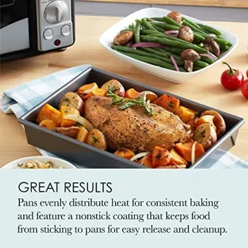 Non-Stick Toaster Oven Bakeware Set Carbon Steel 4-Piece