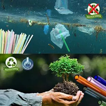 Reusable Glass Straws Pack - Stylish and Eco-Friendly Drinking