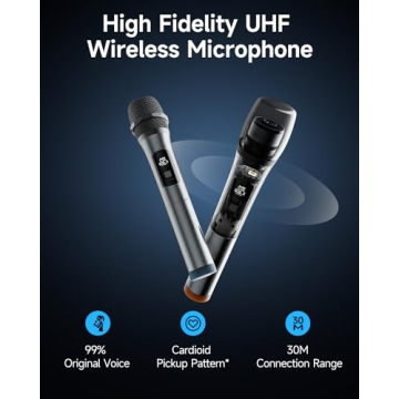 Moukey Karaoke Machine with 12" Woofer and 2 Mics