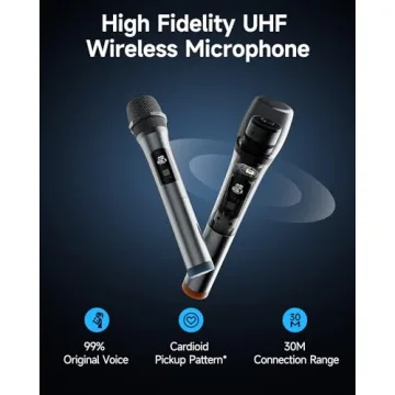 Moukey Karaoke Machine with 12" Woofer and 2 Mics