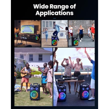 Moukey Karaoke Machine with 12" Woofer and 2 Mics