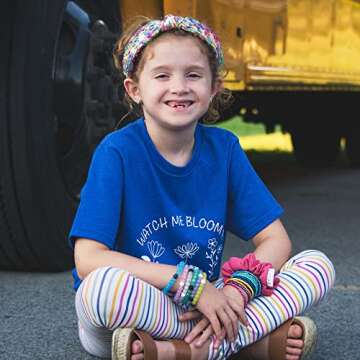 FROG SAC 6 Beaded Bracelets for Teen Girls, Sparkly Glitter Bracelet Pack, Cute Bracelets for Kids, Teen VSCO Girl Stuff, Birthday Party Favors for Teens