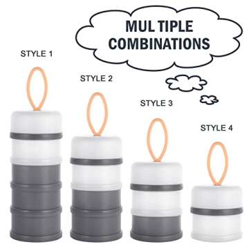 Accmor 2 Pack Baby Formula Dispenser On The Go, Stackable Formula Dispenser Formula Container to Go,...