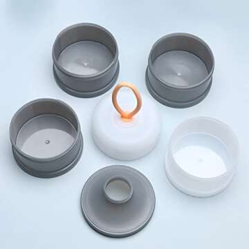Accmor 2 Pack Baby Formula Dispenser On The Go, Stackable Formula Dispenser Formula Container to Go, Non-Spill Portable Milk Powder Kids Snack Storage Container, BPA Free